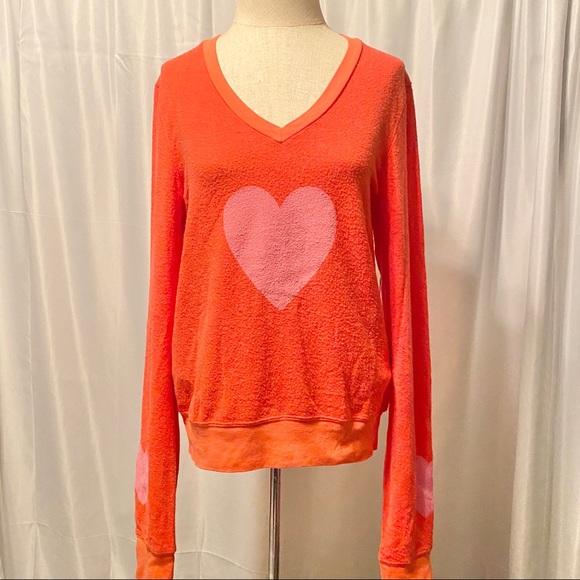 ♥️ NWT WILDFOX Happy Heart Baggy Beach Jumper - Picture 4 of 6